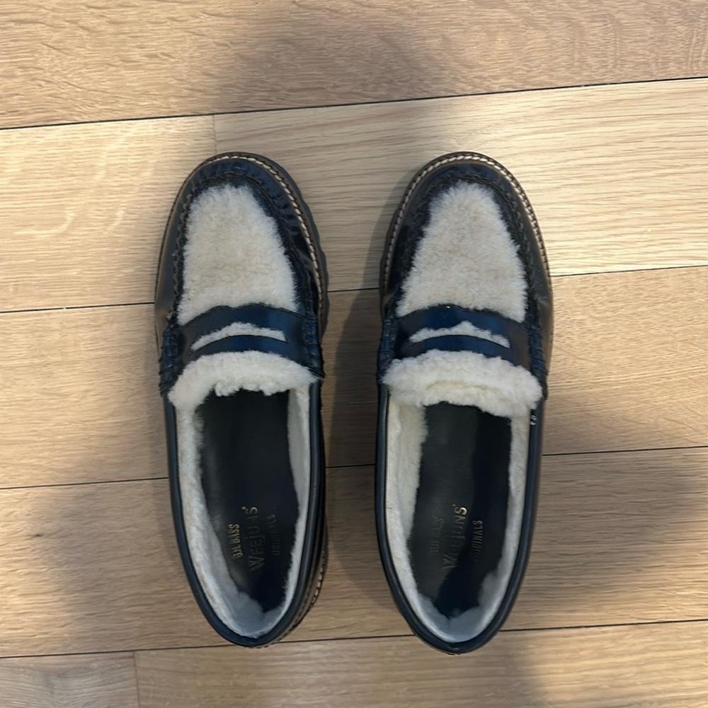Leather Cozy Loafers with Lug Sole